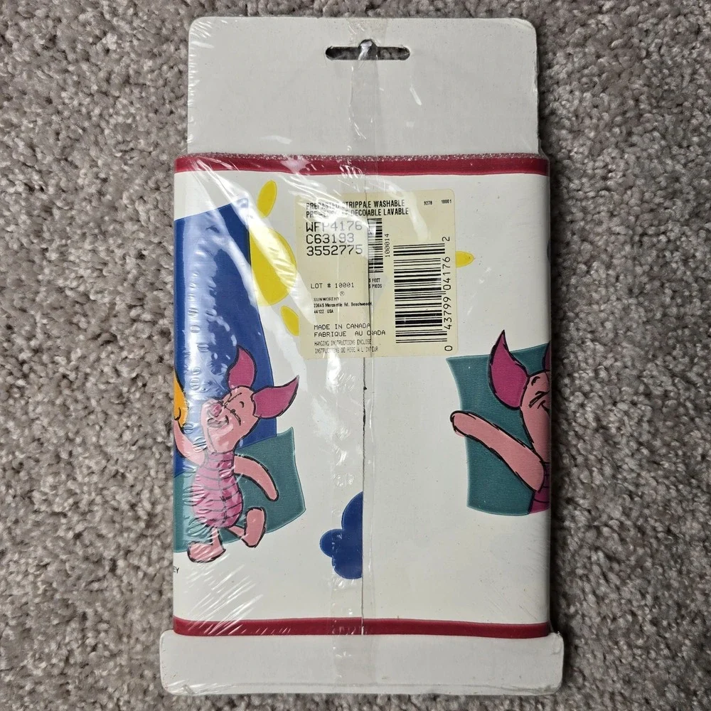 VTG Disney 2000 Winnie the Pooh Piglet Wallpaper Border Decoration Nursery Kids